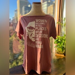 RBG “Women Belong in All Places” Graphic Tee – Feminist Quote Shirt